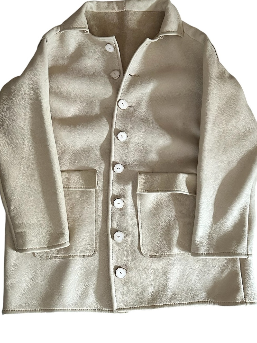 Leather Moose Hide Jacket. Mens XXL  Hand sewn Moose hide with antler buttons.